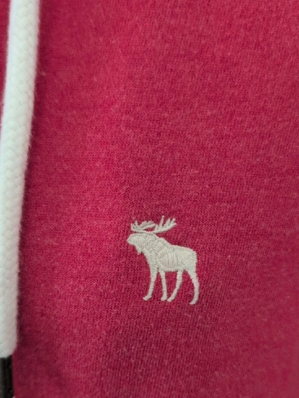 ABERCROMBIE & FITCH Full-Zip Hoodie Red Cozy Size XXL - Picture 2 of 10